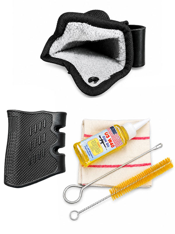 3-in-1 Leather Holster Cleaning Kit with Silicone Rubber Grip
