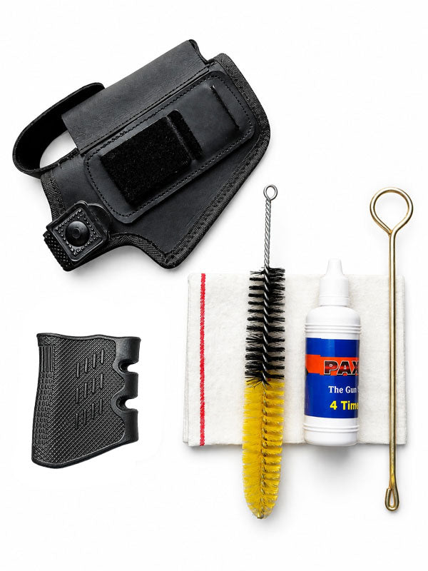3-in-1 Leather Holster Cleaning Kit with Silicone Rubber Grip