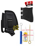 3-in-1 Leather Holster Cleaning Kit with Silicone Rubber Grip