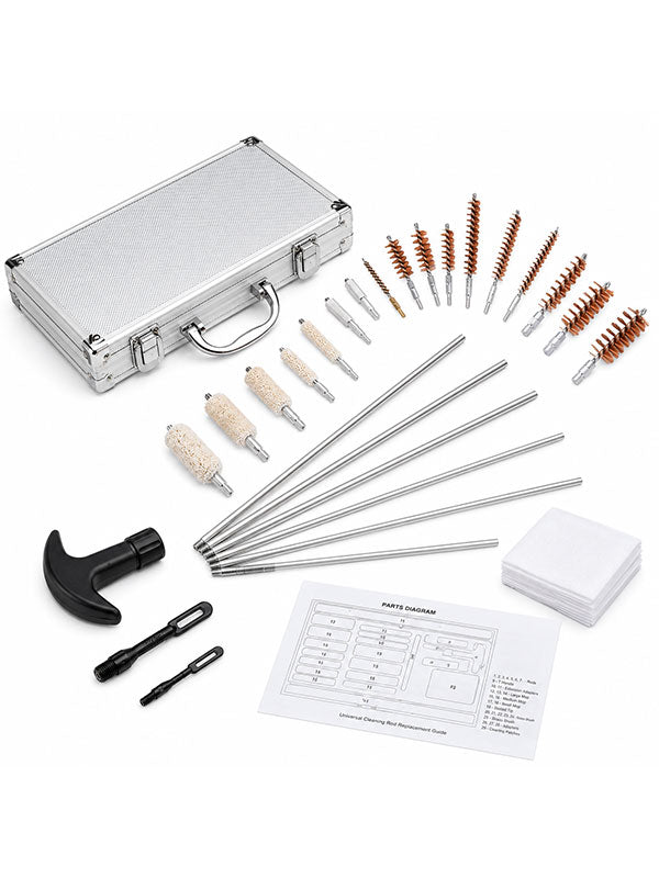 Universal Gun Cleaning Kit 28 Piece for All Firearm Types