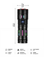 511 rechargeable LED torch specifications 156mm 53mm 265g