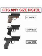 Magnetic Quick Draw Gun Mount for Compact, Mid Size and Full Size Pistols