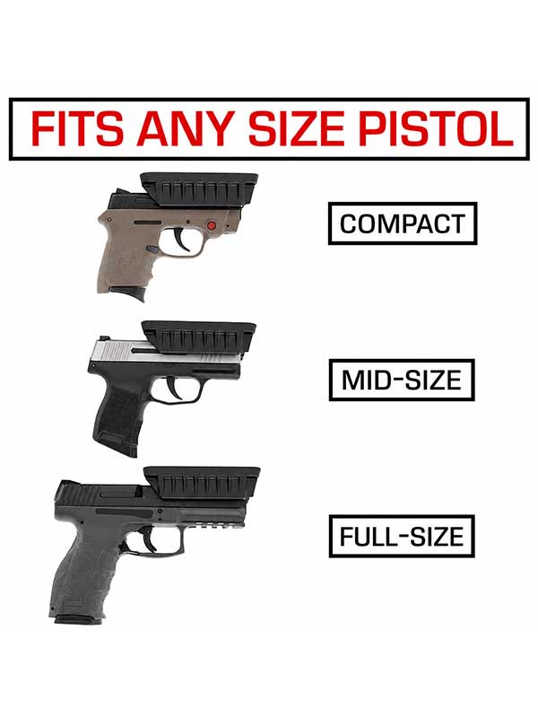 Magnetic Quick Draw Gun Mount for Compact, Mid Size and Full Size Pistols