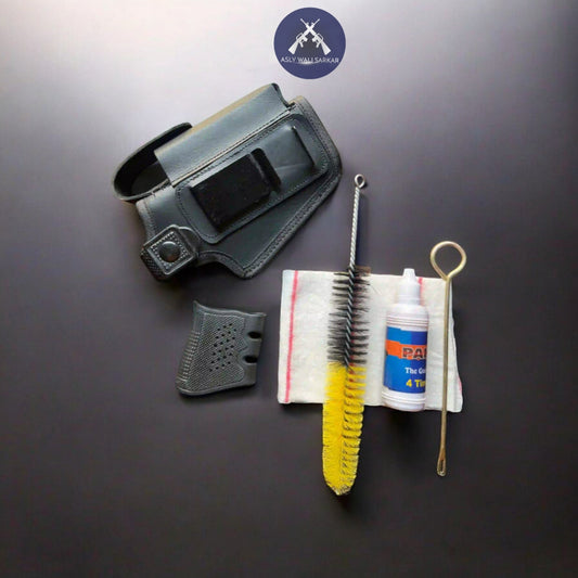 3-in-1 Deal: Leather Inner-Outer Holster Cleaning Kit and Silicone Rubber Grip!