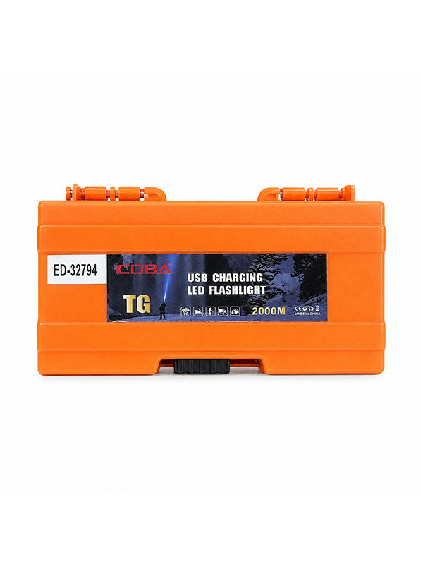 COBA rechargeable LED flashlight charging case and USB cable
